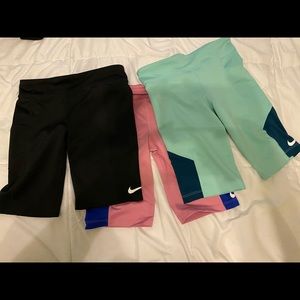 Girls Nike bike shorts. Gently used.